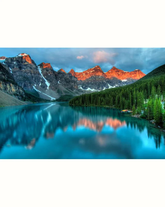 Original Moraine Lake stock photograph